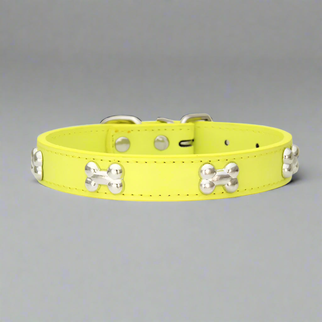 Bone Leather Pet Collar