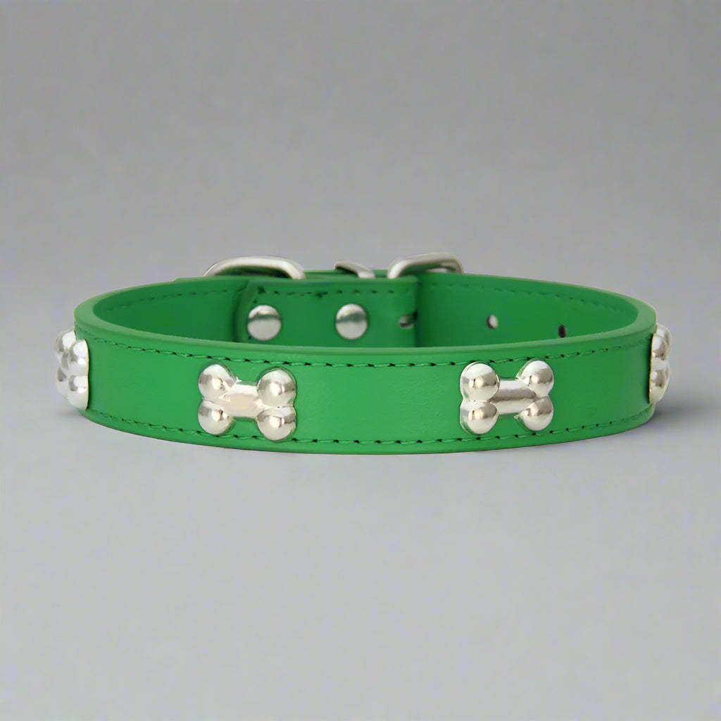 Bone Leather Pet Collar