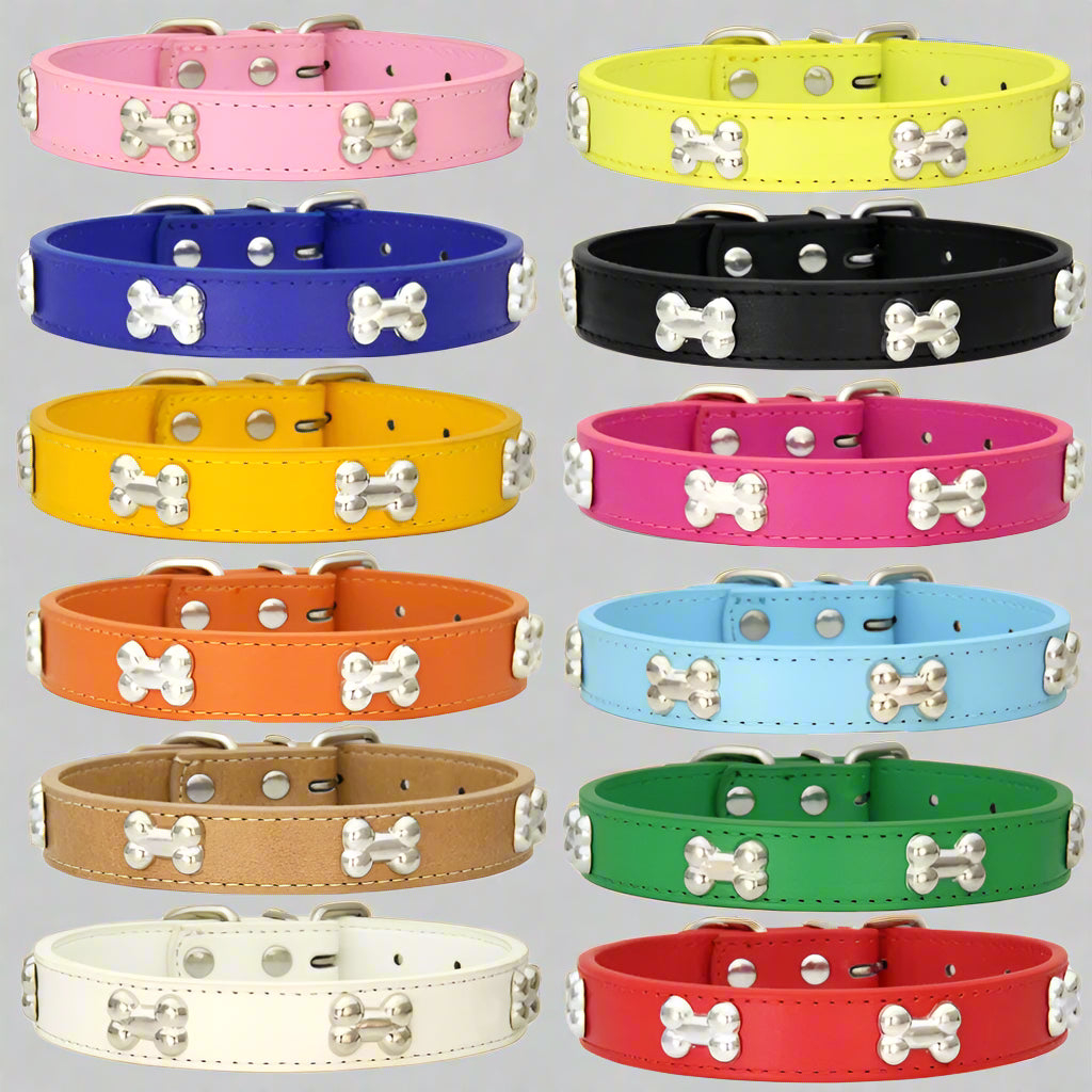 Bone Leather Pet Collar