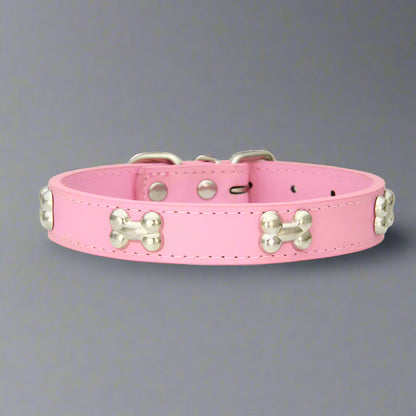 Bone Leather Pet Collar
