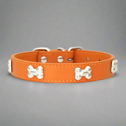 Bone Leather Pet Collar