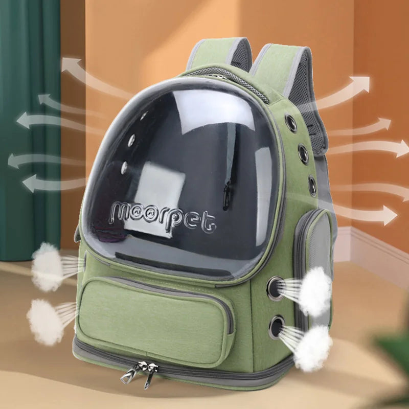 Transparent Backpack Dog and Cat Carrier Bag
