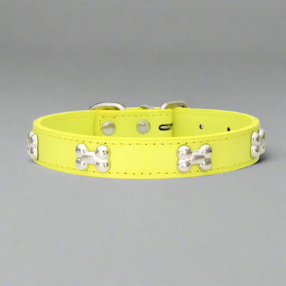 Bone Leather Pet Collar