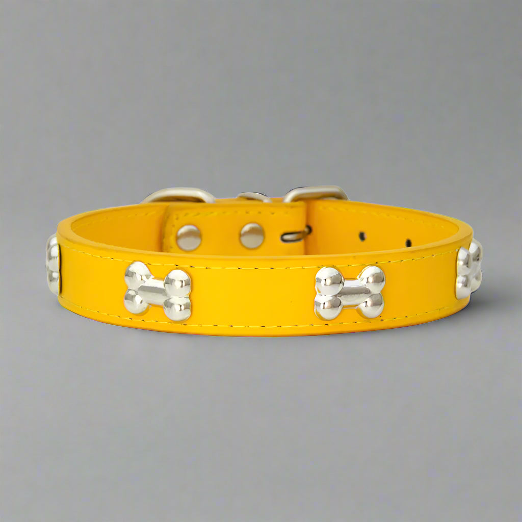 Bone Leather Pet Collar