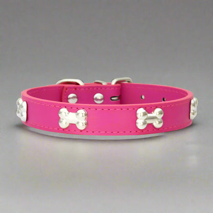 Bone Leather Pet Collar