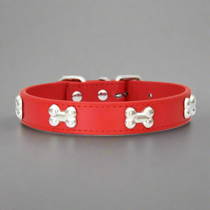 Bone Leather Pet Collar