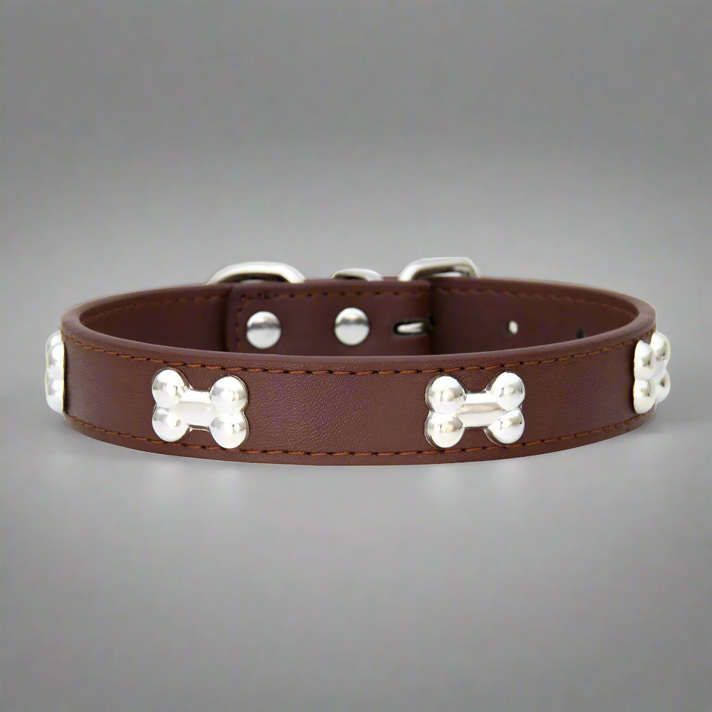 Bone Leather Pet Collar