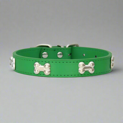 Bone Leather Pet Collar