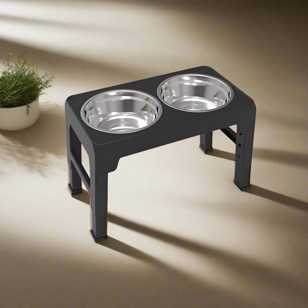 Elevated Dog Bowl with Adjustable Height